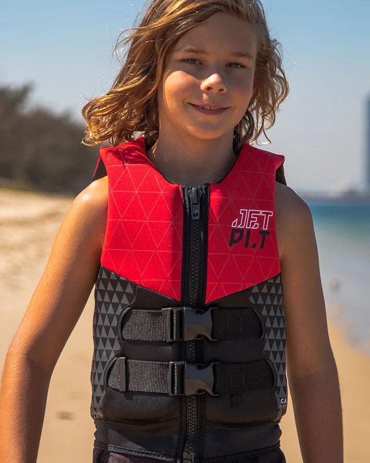 Jet Pilot Cause Youth F/E Neo Vest - Red - Guys & Girls Surf n Street