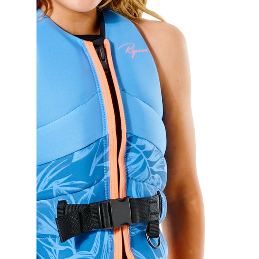 RIP CURL GIRLS DAWN PATROL BUOYANCY VEST ACID BLUE