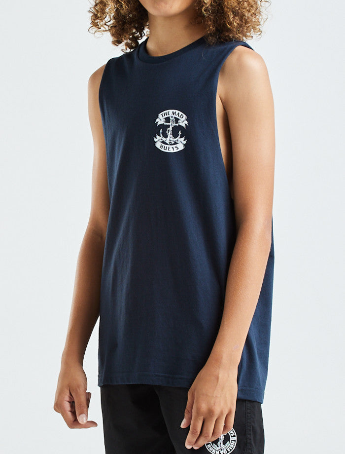 Mad Hueys Anchorage Youth Muscle - Navy