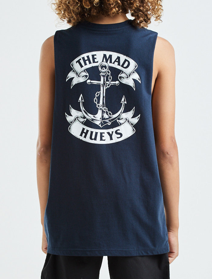 Mad Hueys Anchorage Youth Muscle - Navy