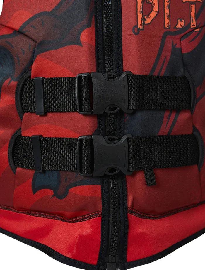 Jetpilot Boys Rex Youth Cause Neo Vest -Red - Guys & Girls Surf n Street