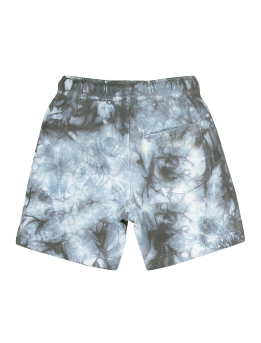 Santa Cruz Checked Out Flamed Dot Track Shorts - Grey Tie Dyei
