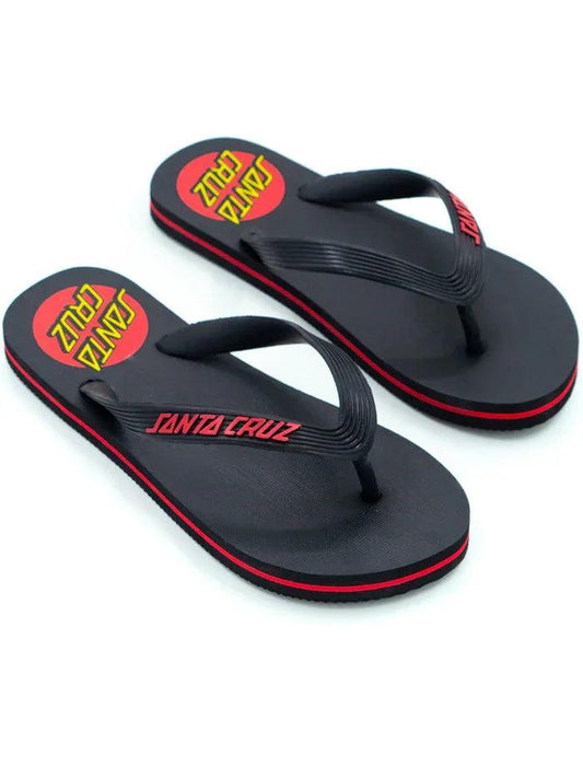 Santa Cruz Classic Dot Thongs - Black - Guys & Girls Surf n Street
