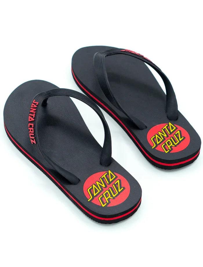 Santa Cruz Classic Dot Thongs - Black - Guys & Girls Surf n Street