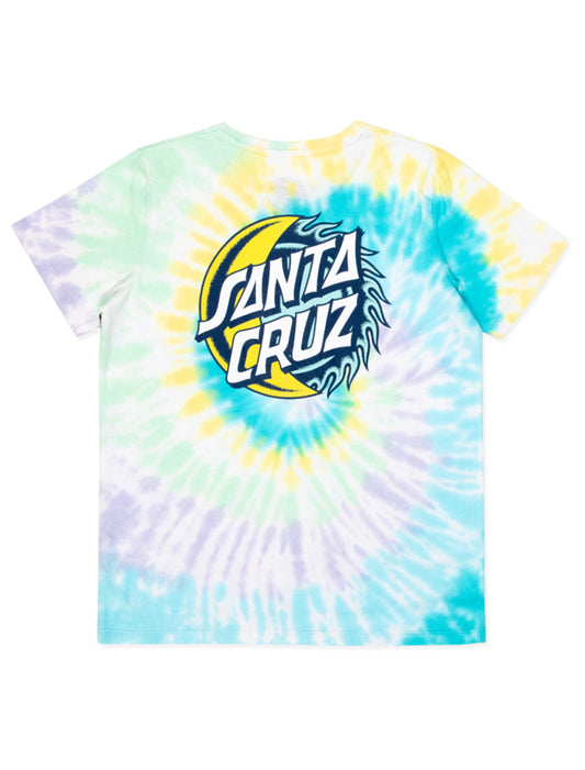 Santa Cruz Eclipse Dot Tee - Aqua Tie Dye