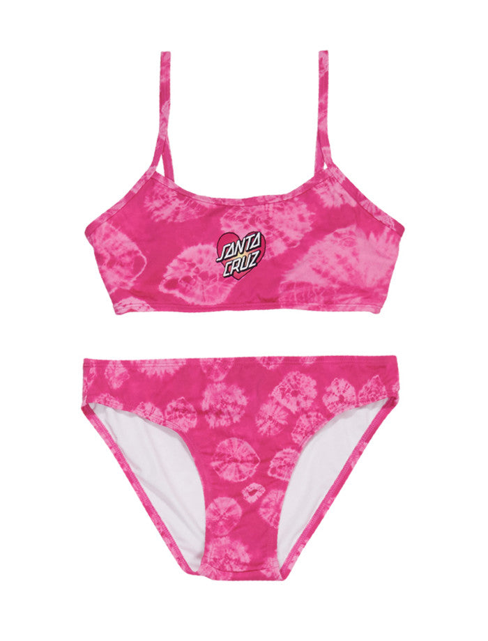 Santa Cruz Gradient Heart Dot Bikini Set - Orchid Tie Dye