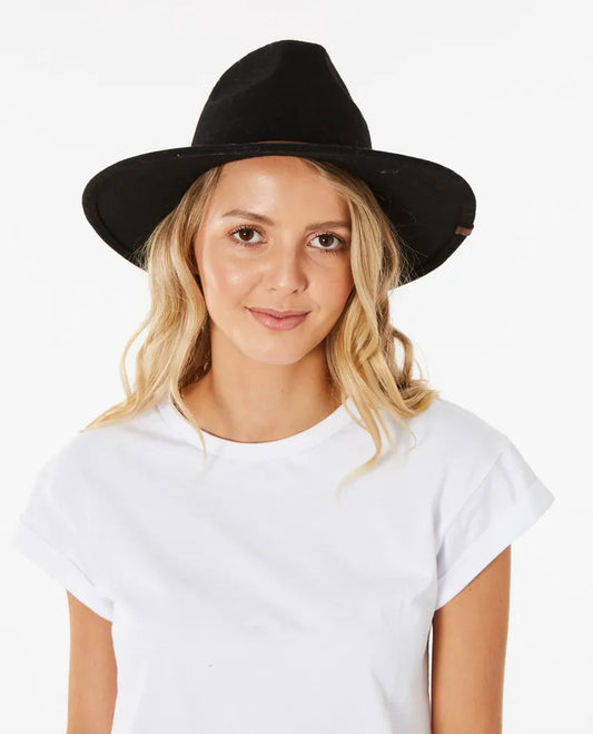 Rip Curl Sierra Wool Panama Hat - Black