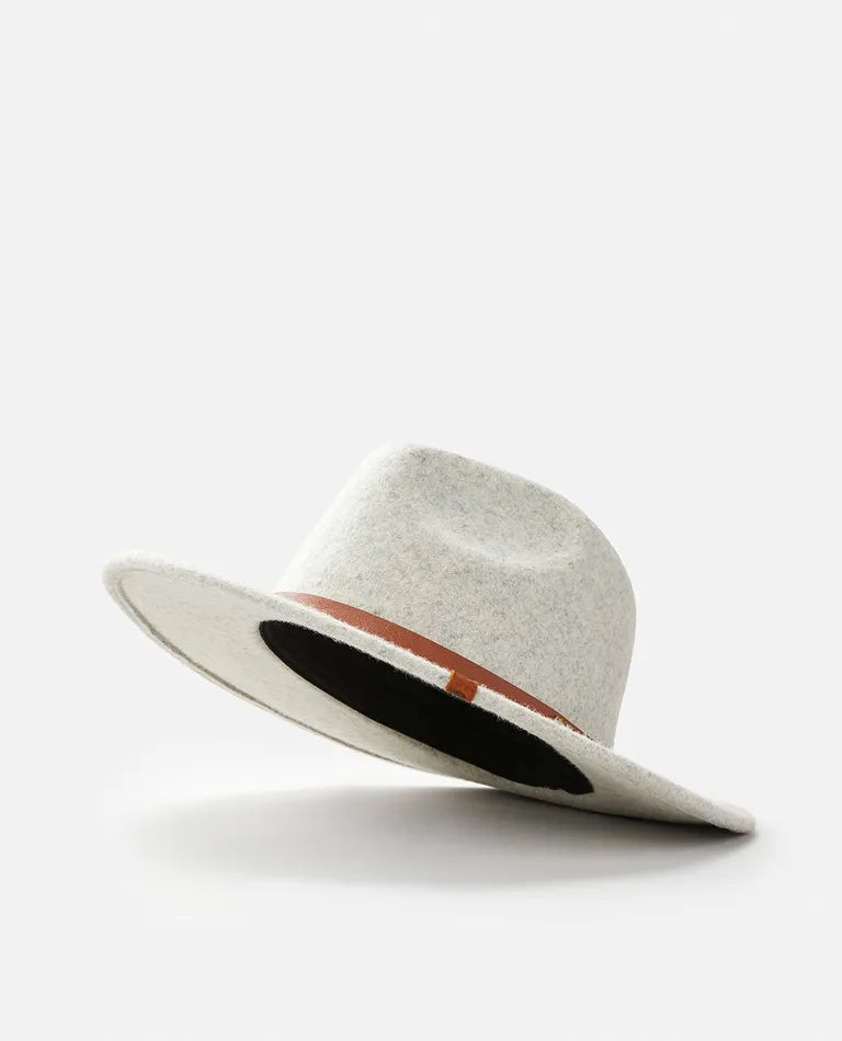 Rip Curl Sierra Wool Panama Hat - Light Grey Marle