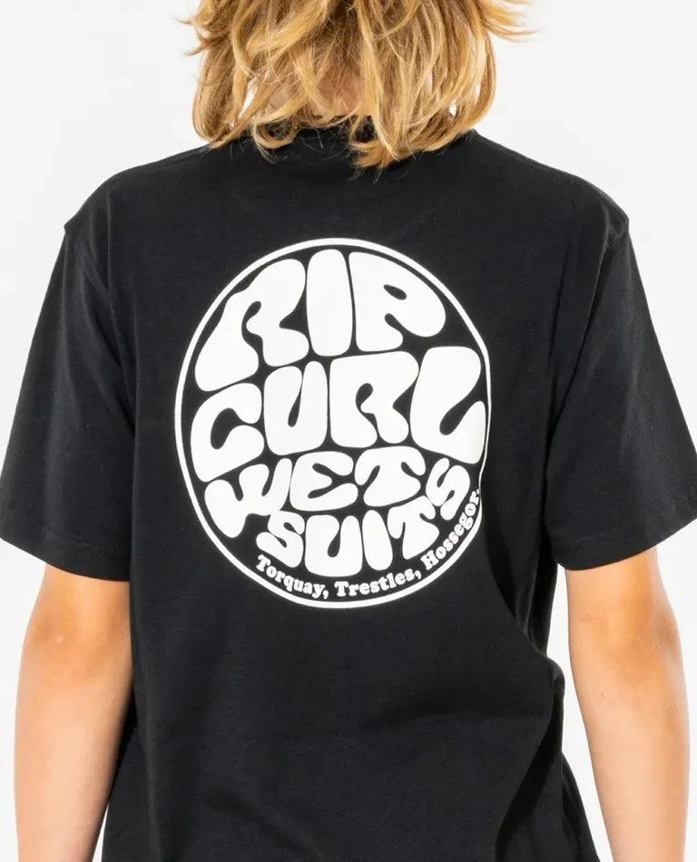 Rip Curl Wetsuit Icon Tee Boy - Black - Guys & Girls Surf n Street
