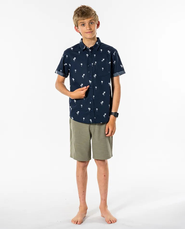 Rip Curl Paradise Palms Shirt Boys - Navy