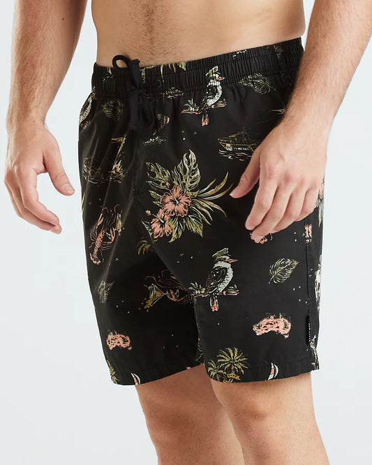 Mad Hueys Dirty Vacay Volley Short 18" - Vintage Black