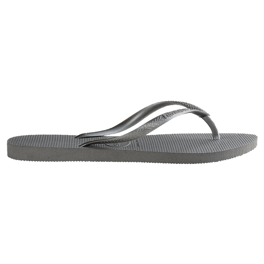Havaianas Slim Metallic Thongs - Steel Grey