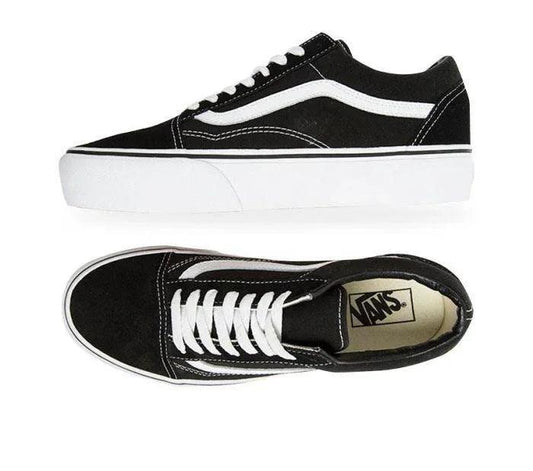 Vans Old Skool Platform - Black & White - Guys & Girls Surf n Street