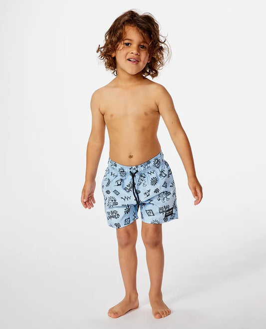 Rip Curl Micro Waves Dye Volley Boy - Bells Blue