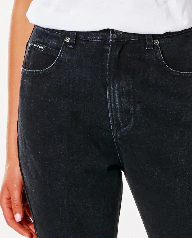 Rip Curl Breaker Straight Leg Jean - Washed Black - Guys & Girls Surf n Street