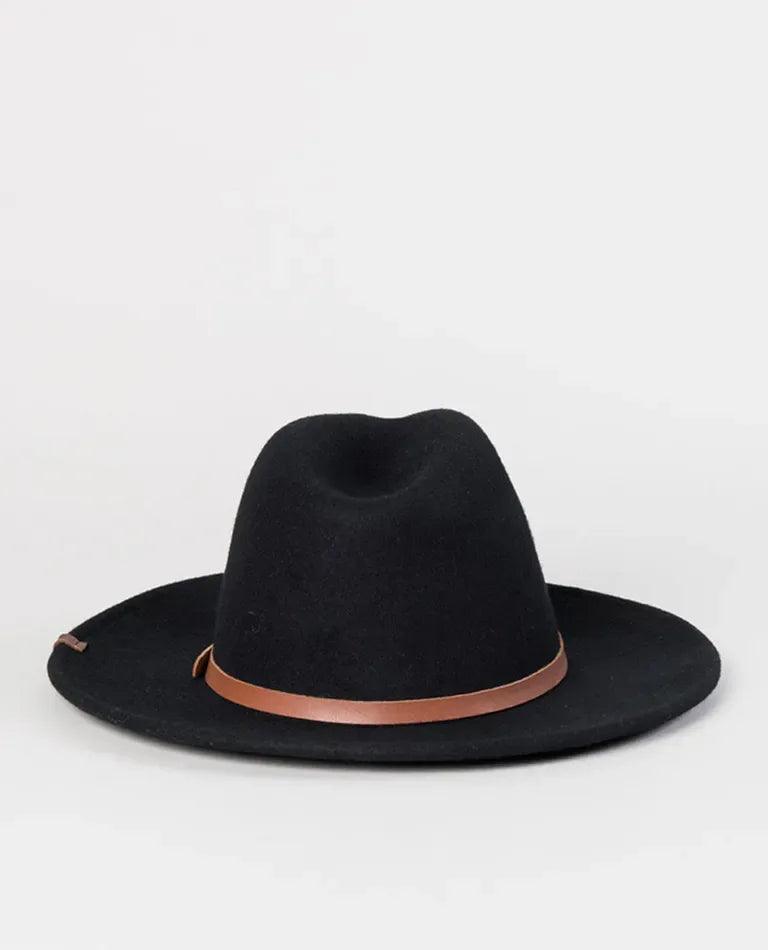 Rip Curl Sierra Wool Panama Hat - Black - Guys & Girls Surf n Street