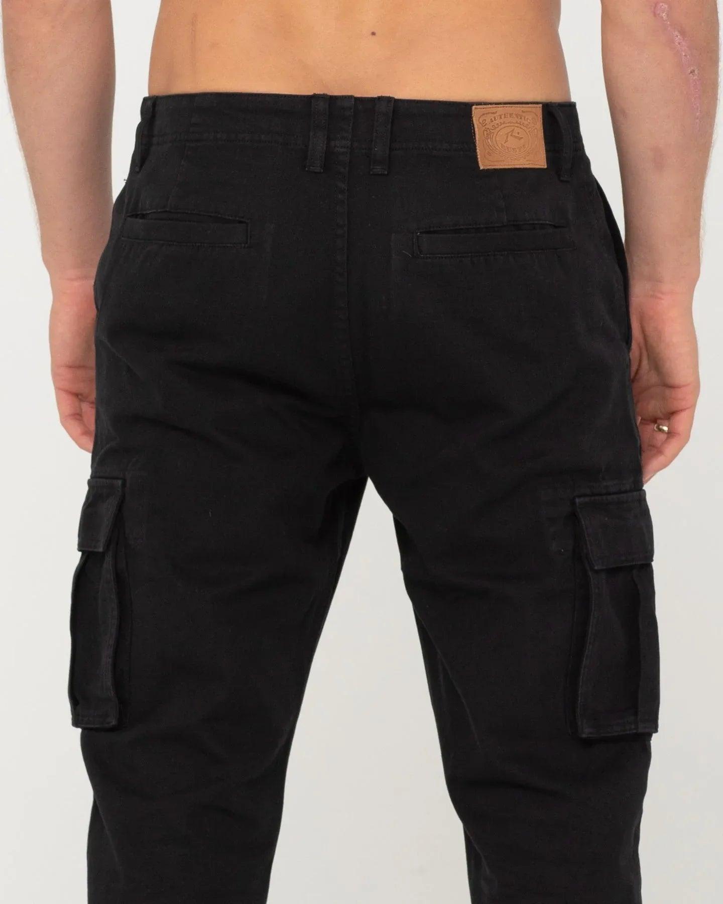 Rusty Manila Cargo Pant - Black - Guys & Girls Surf n Street