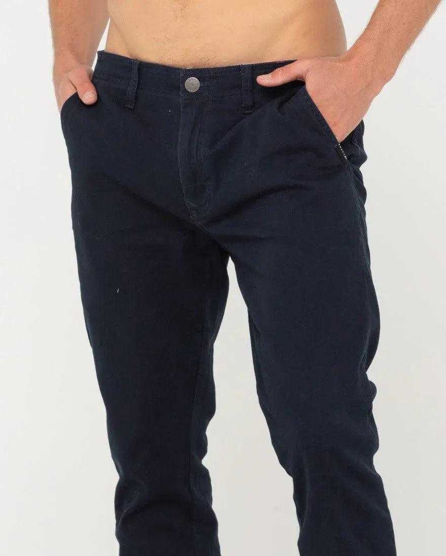 Rusty John The 2nd Chino Pant - Navy Blue - Guys & Girls Surf n Street
