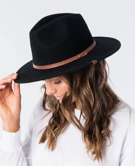 Rip Curl Sierra Wool Panama Hat - Black