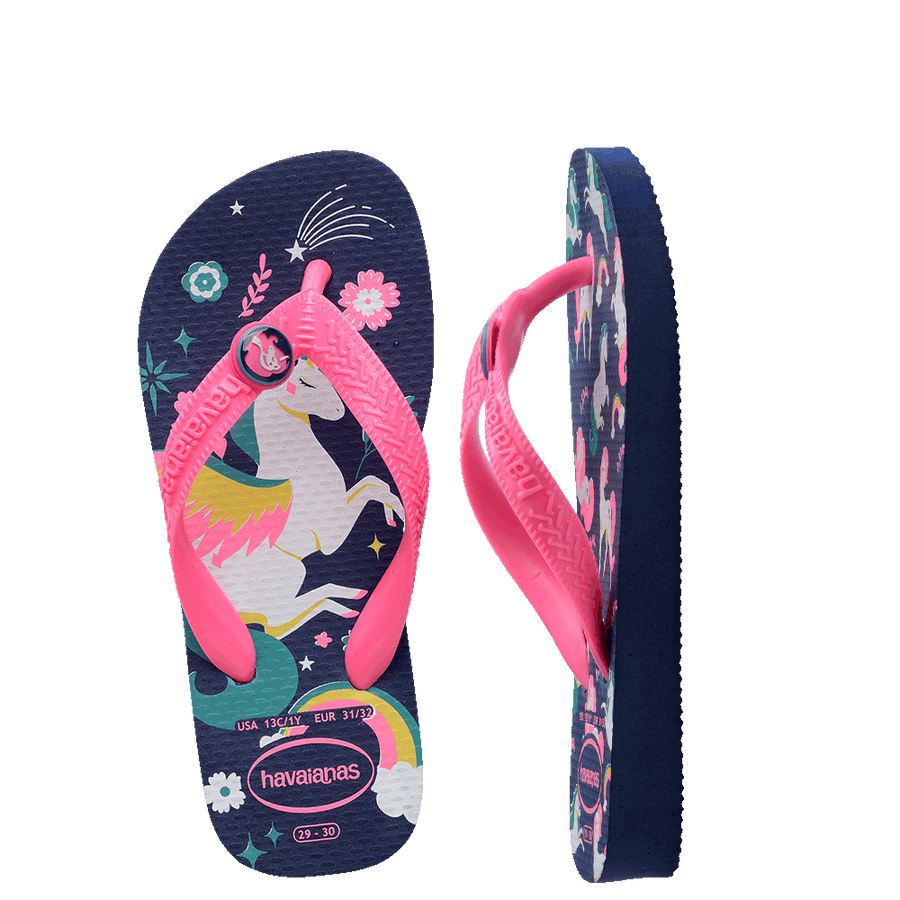 Havaianas Kids Top Fantasy Thongs - Navy Blue