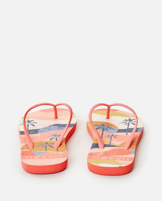 Rip Curl Melting Waves Thongs Girls - Light Pink