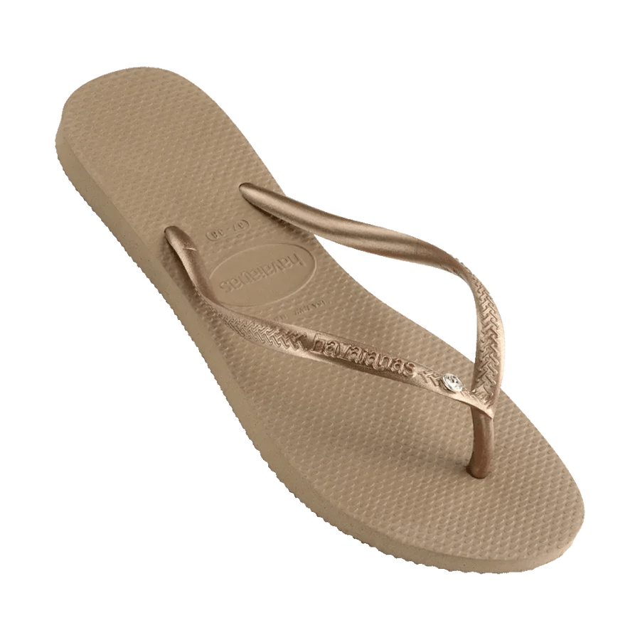 Havaianas Slim Crystal SW ll Thongs - Rose Gold - Guys & Girls Surf n Street