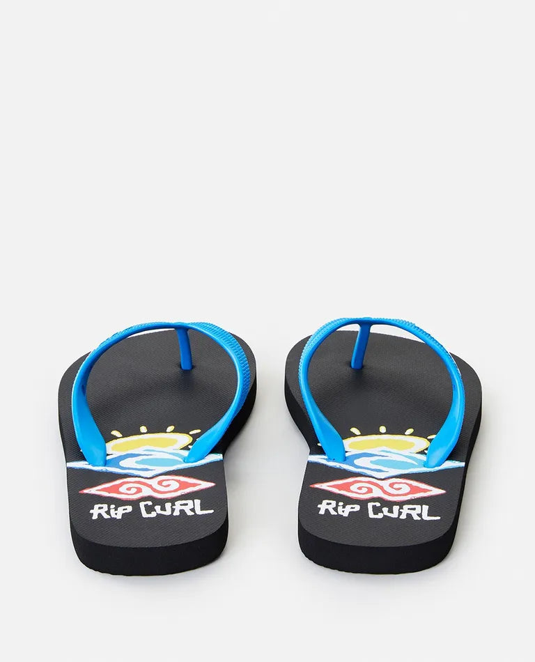 Rip Curl Painted Searcher Thongs Boys - Black