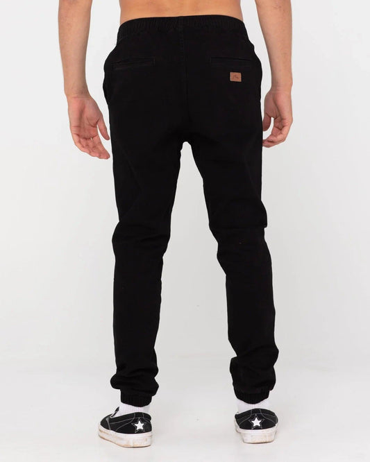 Rusty Hook Out Elastic Pant Boys - Black - Guys & Girls Surf n Street