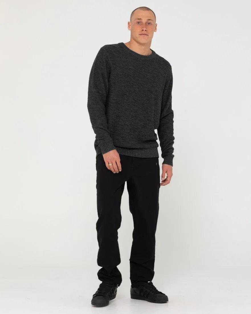 Rusty Skyliner Crew Neck Knit - Charcoal - Guys & Girls Surf n Street