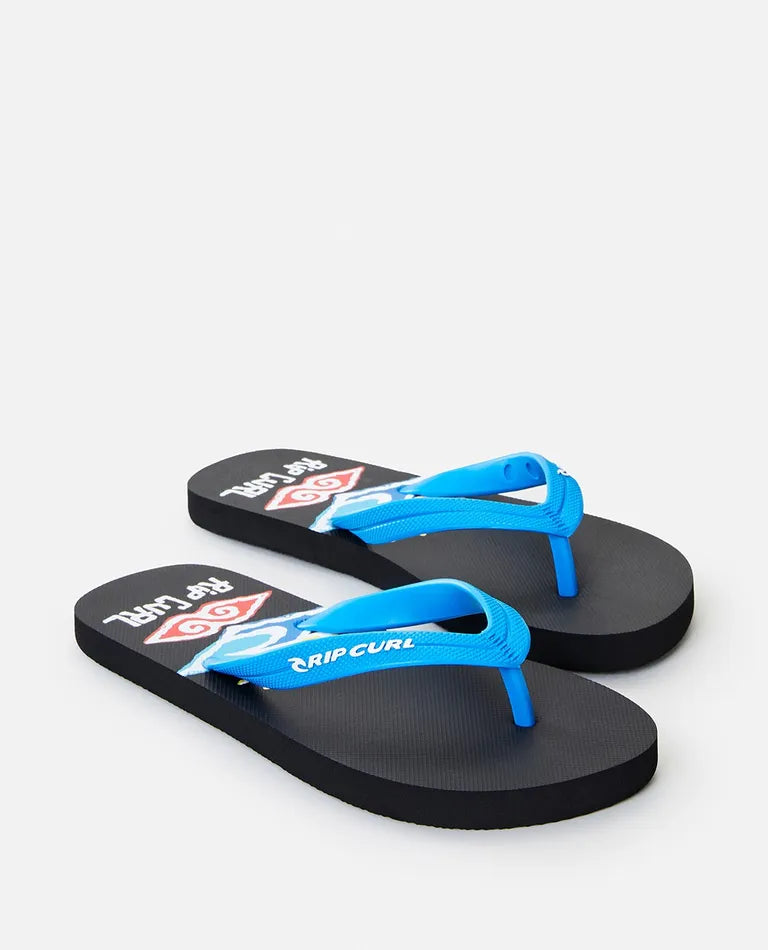 Rip Curl Painted Searcher Thongs Boys - Black
