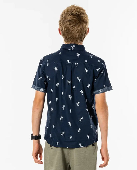 Rip Curl Paradise Palms Shirt Boys - Navy - Guys & Girls Surf n Street