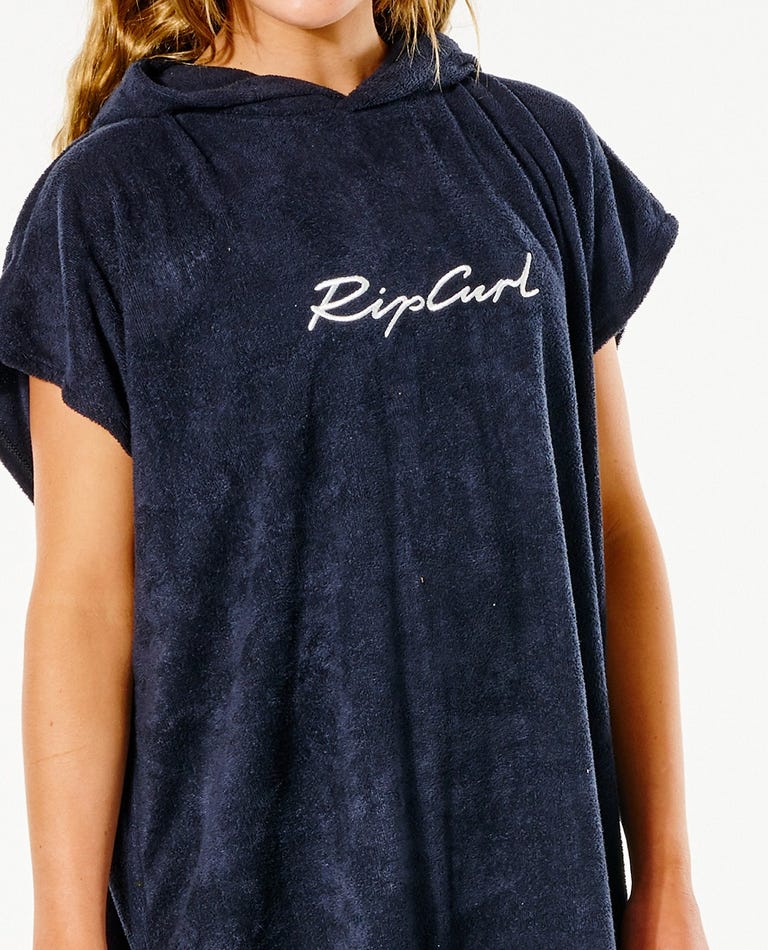 Rip Curl Script Hooded Towel - Girl - Black