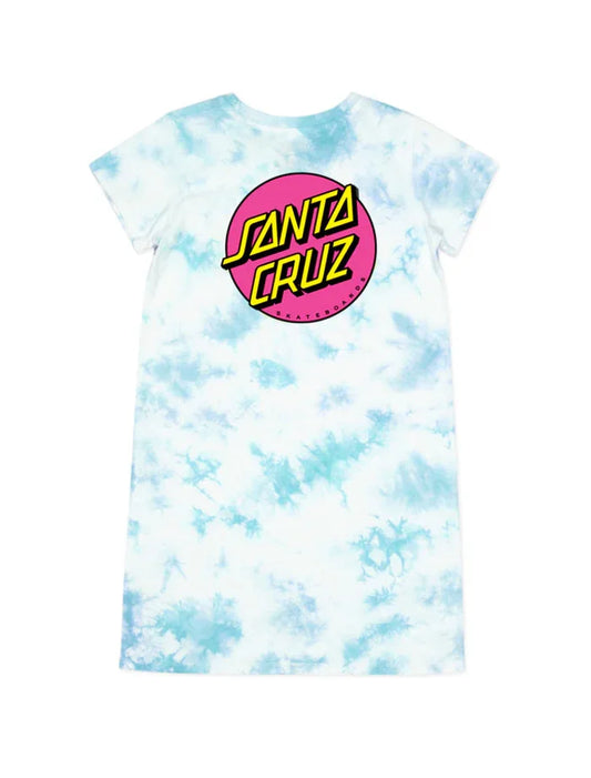 Santa Cruz Other Dot Pop Chest Dress - Aqua Tie Dye - Guys & Girls Surf n Street