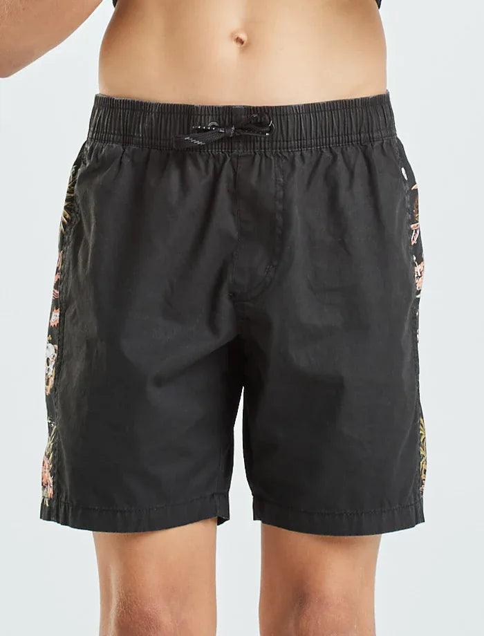 Mad Hueys Vacay Youth Volley 14" - Vintage Black - Guys & Girls Surf n Street
