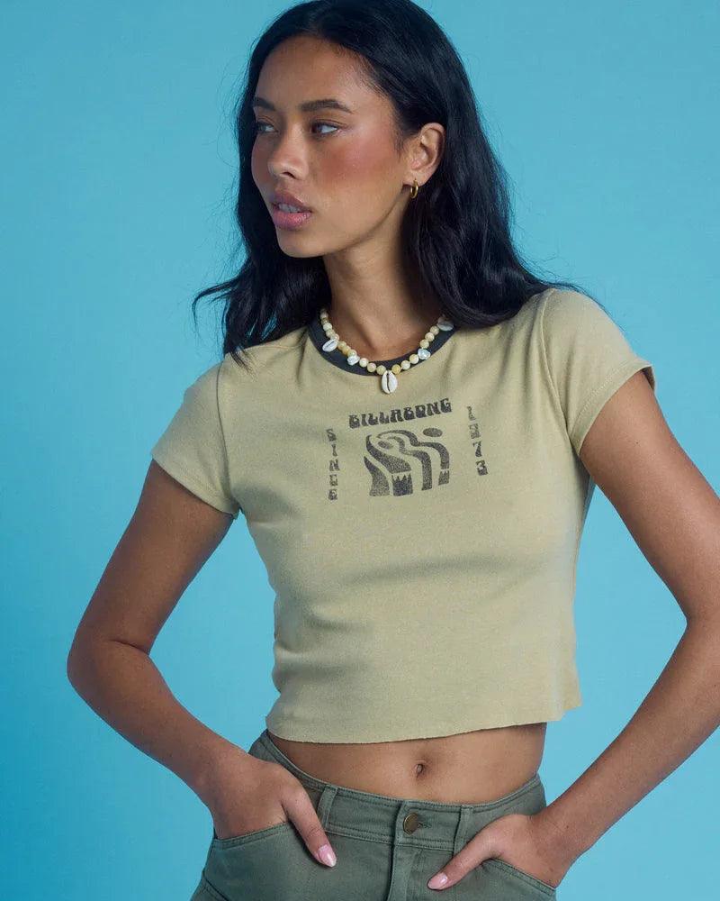 Billabong Let It Go Now SS Tee - Green Ash - Guys & Girls Surf n Street