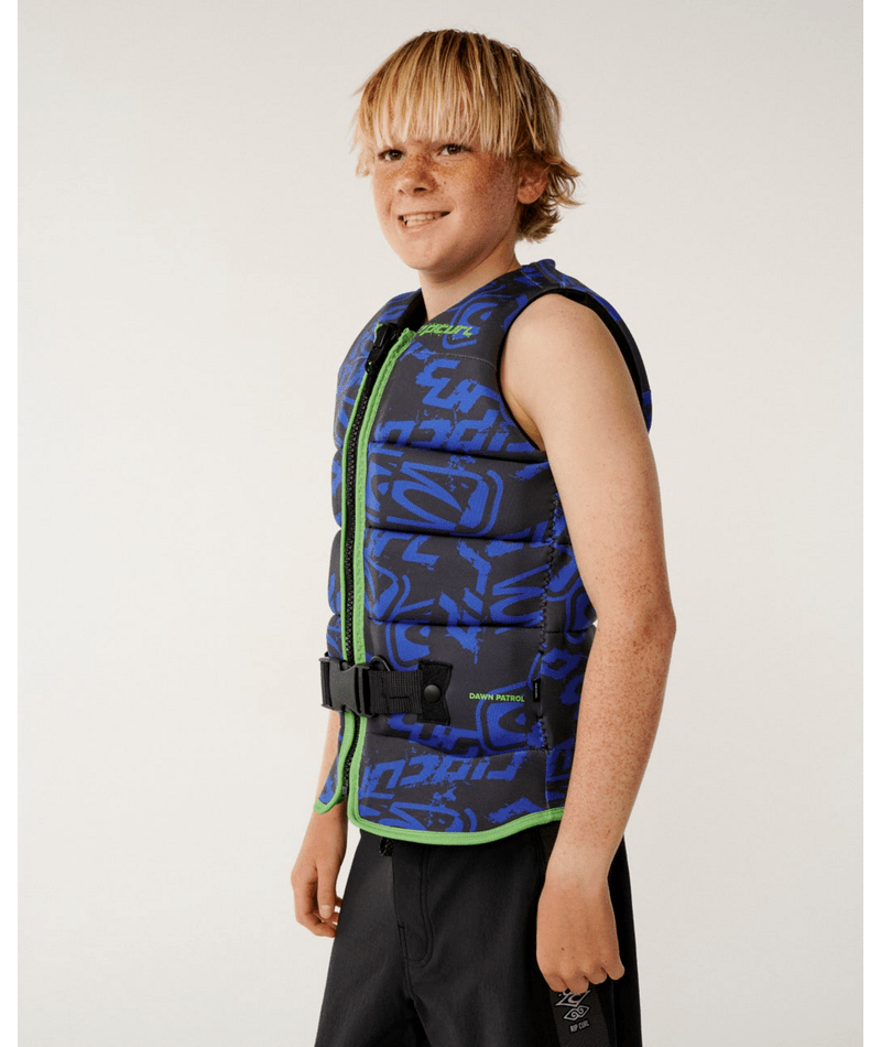 Rip Curl Kids Dawn Patrol Buoyancy Vest - Black / Blue
