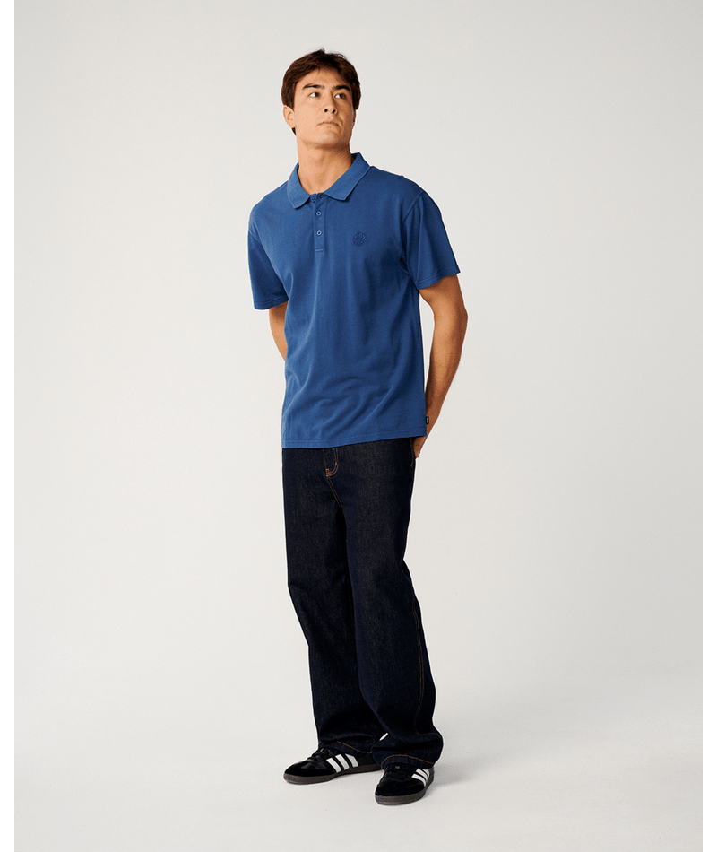 Rip Curl Premium Surf Wettie Polo - Light Navy