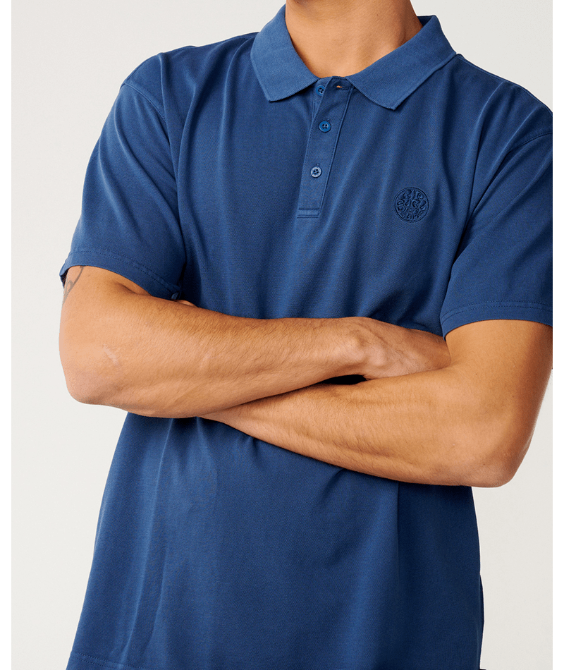 Rip Curl Premium Surf Wettie Polo - Light Navy