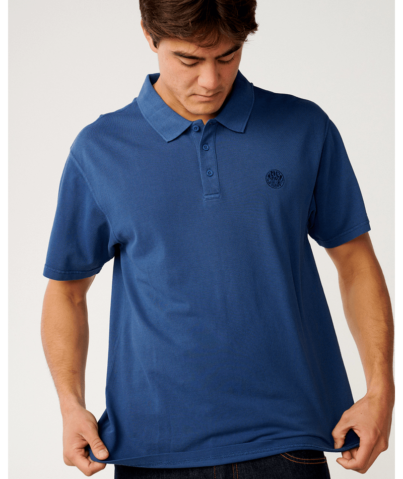 Rip Curl Premium Surf Wettie Polo - Light Navy
