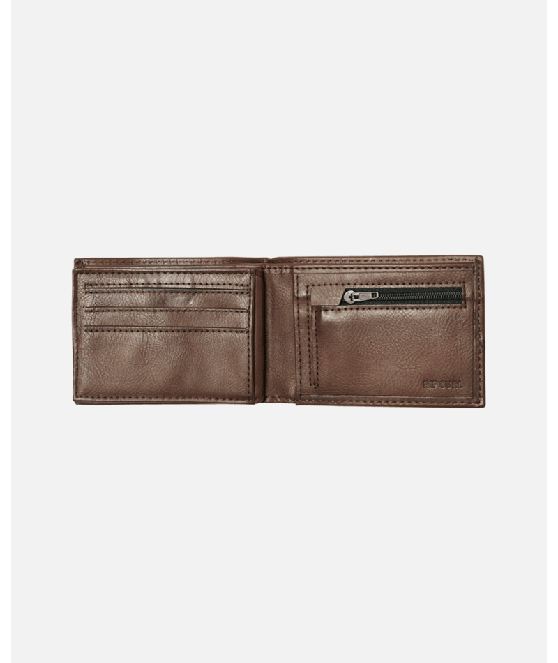 Rip Curl Corpawatu Icon PU Slim Wallet - Black/Tan
