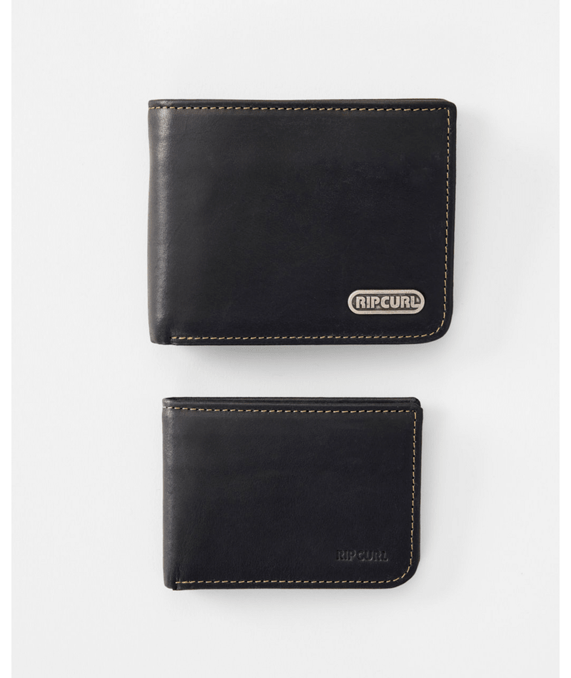 Rip Curl Surf Revival RFID 2in 1 Leather Wallet - Black