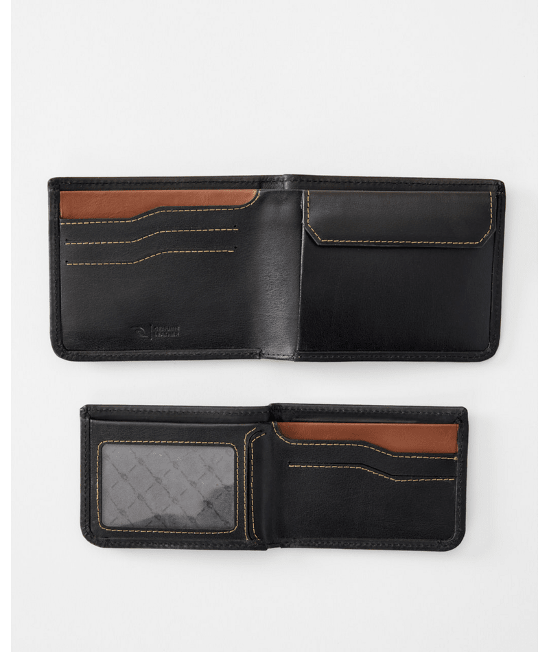 Rip Curl Surf Revival RFID 2in 1 Leather Wallet - Black