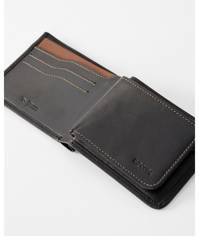Rip Curl Surf Revival RFID 2in 1 Leather Wallet - Black