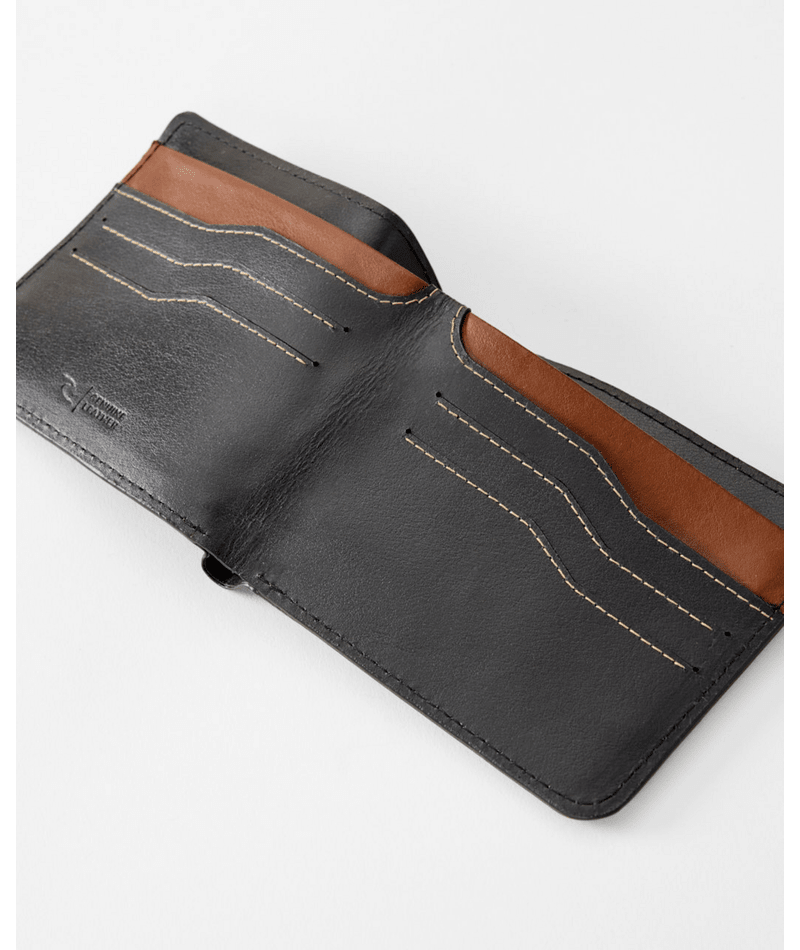 Rip Curl Dosed RFID Slim Leather Wallet - Black