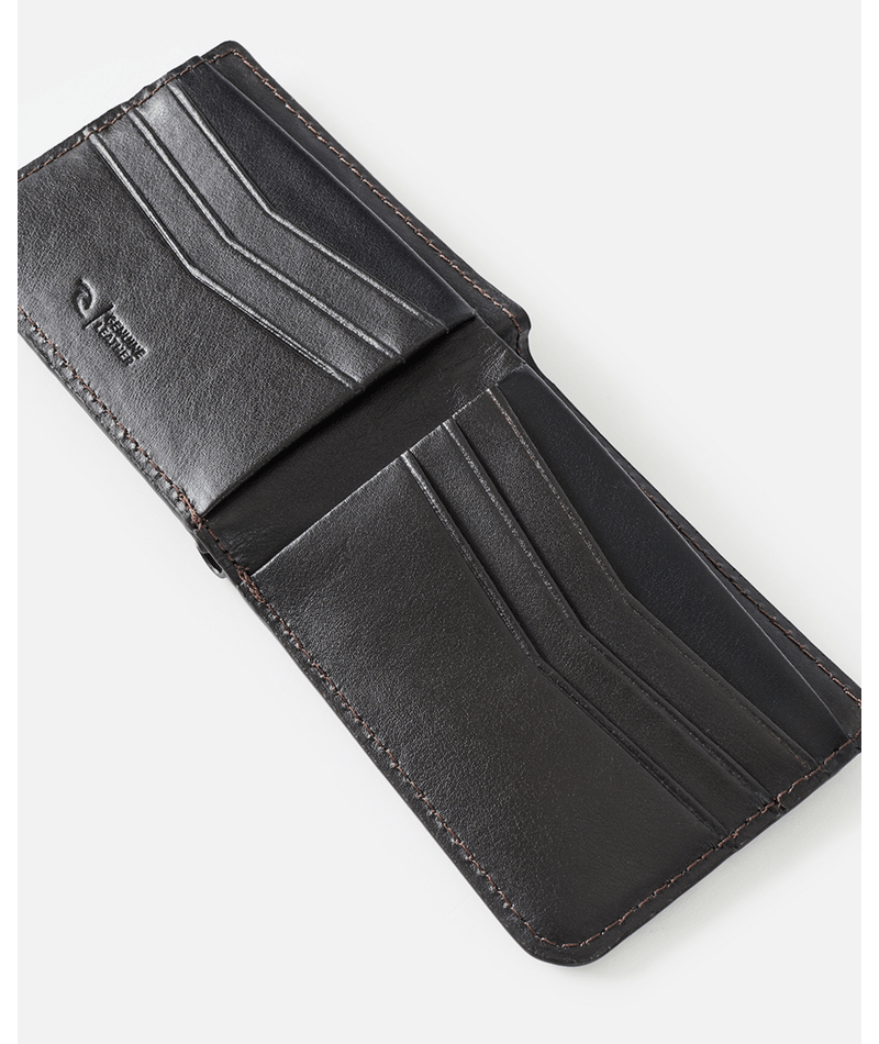 Rip Curl Premium Surf RFID Slim Leather Wallet - Brown