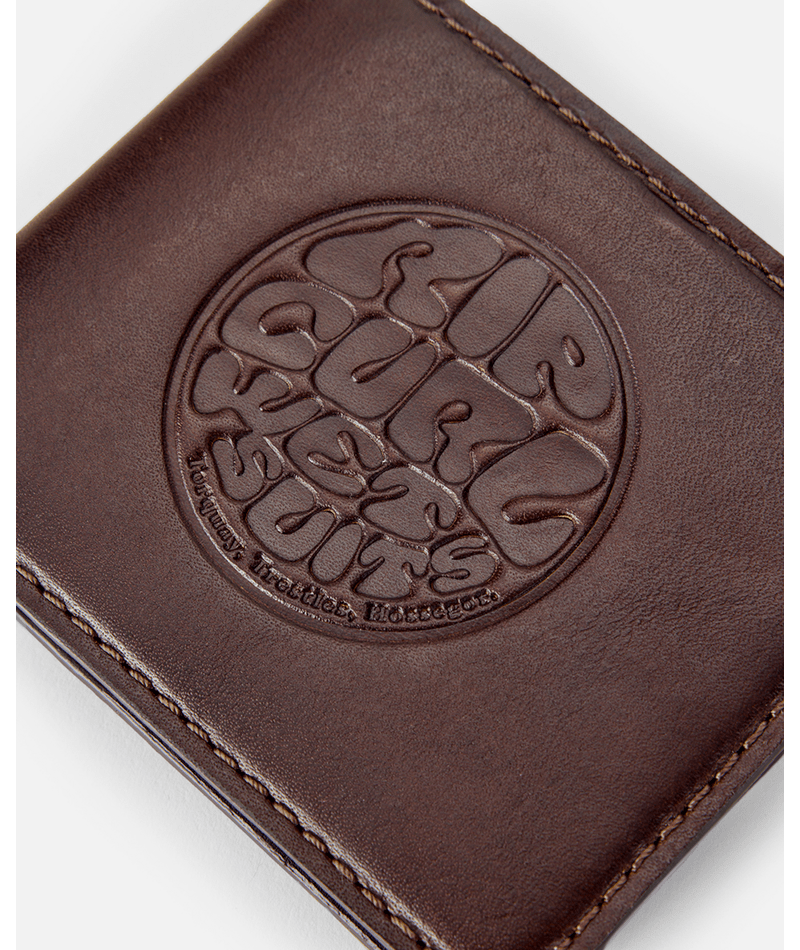 Rip Curl Premium Surf RFID Slim Leather Wallet - Brown