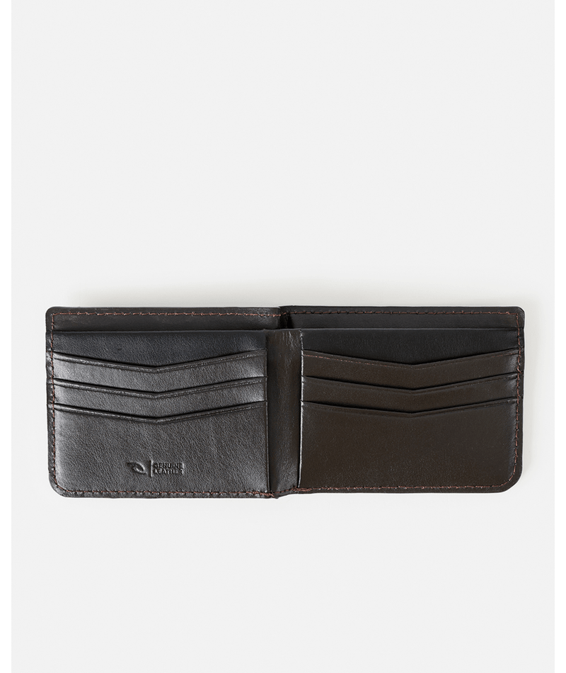 Rip Curl Premium Surf RFID Slim Leather Wallet - Brown