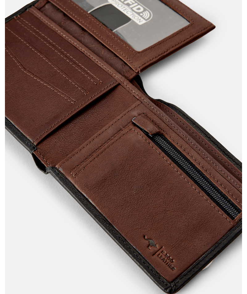 Rip Curl K Roo All Day Leather Wallet  - Black/Brown