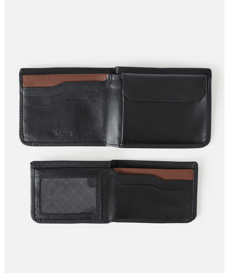 Rip Curl Heritage Diamond RFID Leather Wallet - Black