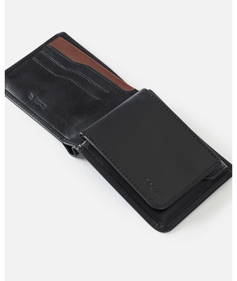 Rip Curl Heritage Diamond RFID Leather Wallet - Black